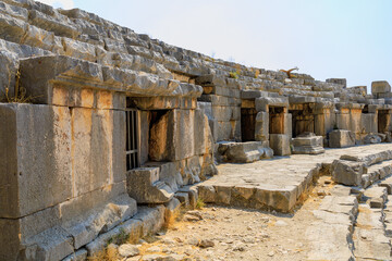 The ruins of the acropolis in Demre in Turkey in the province of Antalya, the ancient city of Myra