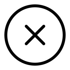 Obraz premium x circle button icon