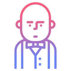 Fototapeta premium bartender line gradient icon