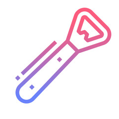 bottle line gradient icon