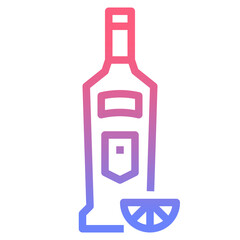 vodka line gradient icon