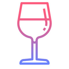 Wine line gradient icon