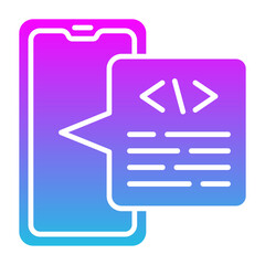 Coding Glyph Gradient Icon