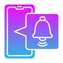Alarm Glyph Gradient Icon