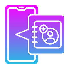 Contact Glyph Gradient Icon