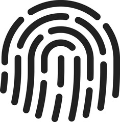 Fingerprint icon. Finger scanning
