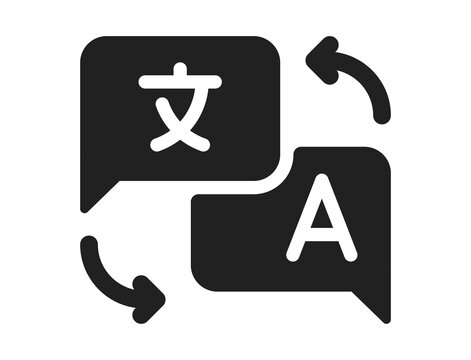 Language translate icon. Online translator. Design for mobile app
