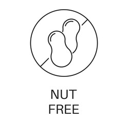 Nut free linear icon