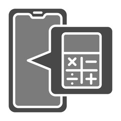 Calculator Greyscale Glyph Icon