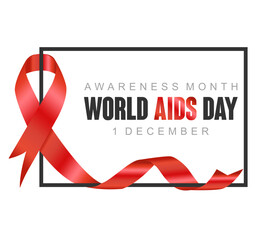 World AIDS Day Banner Background Illustration template