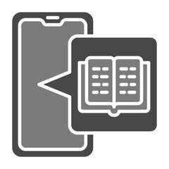 Ebook Greyscale Glyph Icon