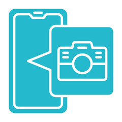 Camera Multicolor Glyph Icon