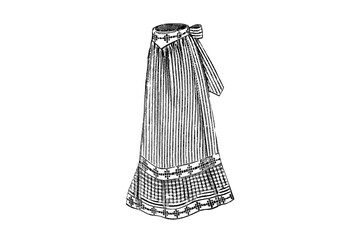 Fashion Apron for woman - Vintage illustration