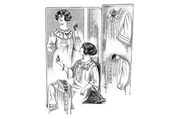 Elegant Nightgowns For Women - Vintage Illustration
