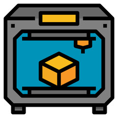 3d Filled Outline icon