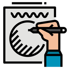 Drawing Filled Outline icon