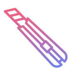 cutter line gradient icon
