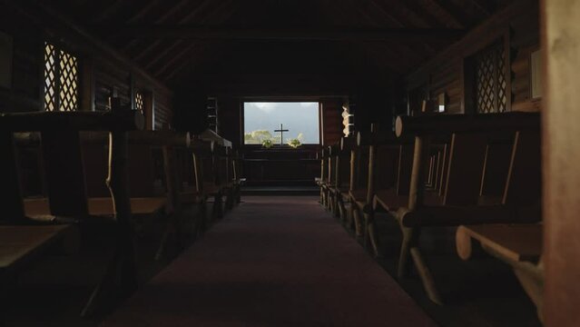 Chapel of the Transfiguration St. John's Episcopal Church at Grand Teton National Park, Wyoming Interior