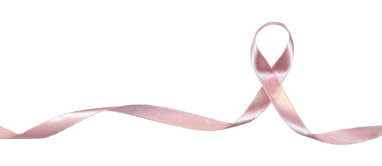 Pink ribbon isolated, symbol of pink autumn. Campaign against breast cancer.