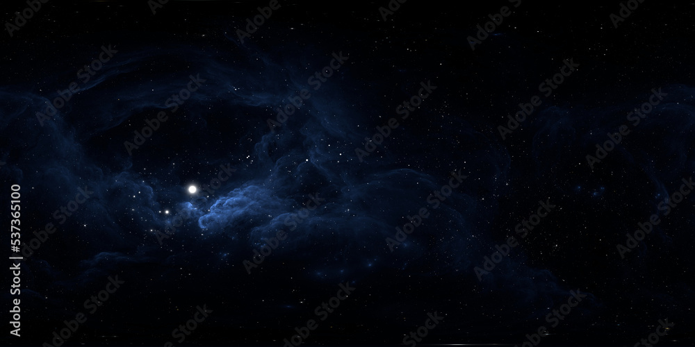 Canvas Prints 360 degree space background with nebula and stars, equirectangular projection, environment map. hdri