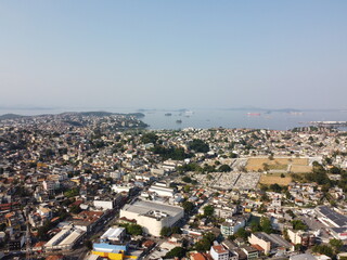 view of the city drone Rio de Janeiro ilha do governador
