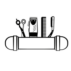 Barber Logo vector illustration, Barbershop Hair Stylist Logo Svg, Barber Pole, Barber Sharp silhouette, Haircut Salon Clipart