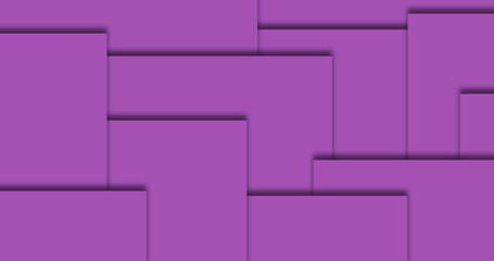 Purple geometric background with paper blank layers