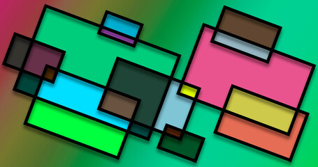 Geometric structure background for art banner design