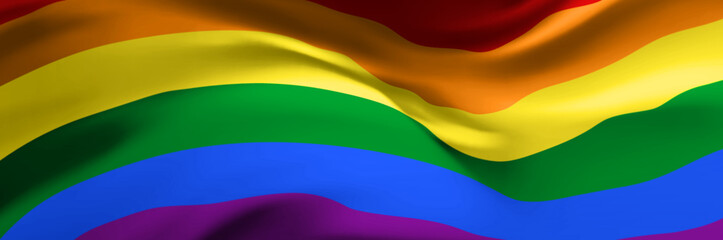 Pride flag. International symbol of LGBT community. Rainbow backdrop