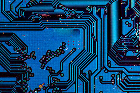 Closeup Of Fragments Of Motherboard