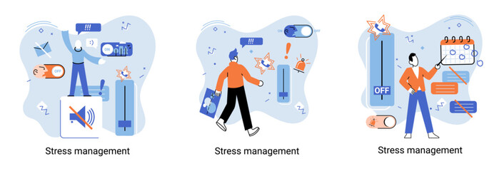 Stress management abstract metaphor, pressure control, depression, emotional tension, mental health management, physical and psychological stress. Way to lead an active, productive and fulfilling life