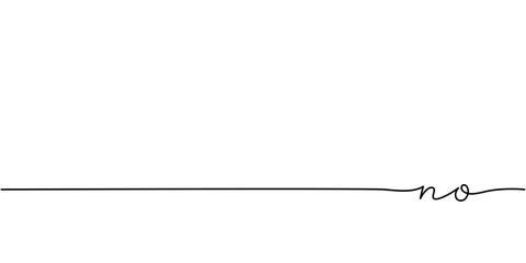No word - continuous one line with word. Minimalistic drawing of phrase illustration.