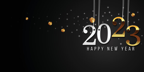 2023 New Year. 2023 Happy New Year greeting card. 2023 Happy New Year background.