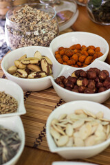 Nuts healthy fat and protein food and snack