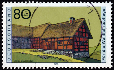 Postage stamp Germany 1995 Farmhouse, Eifel region