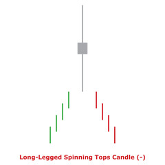 Long-Legged Spinning Tops Candle (-) Green & Red - Square