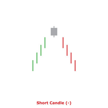 Short Candle (-) Green & Red - Square