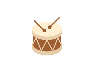 Drum vector isolated icon. Drum emoji illustration. Drum vector isolated emoticon