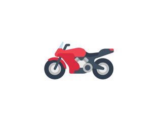 Motorcycle Vector Isolated Emoticon. Motorcycle Icon