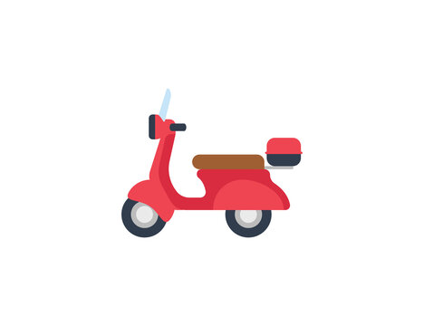 Motor scooter vector isolated icon. Motor scooter emoji illustration. Motor scooter vector isolated emoticon