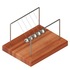 3d rendering illustration of a Newton's cradle