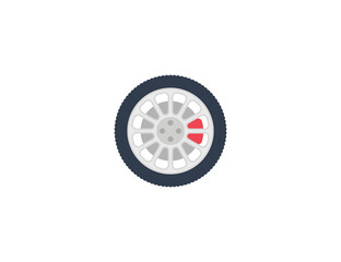 Car wheel vector isolated icon. Emoji illustration. Car wheel vector emoticon