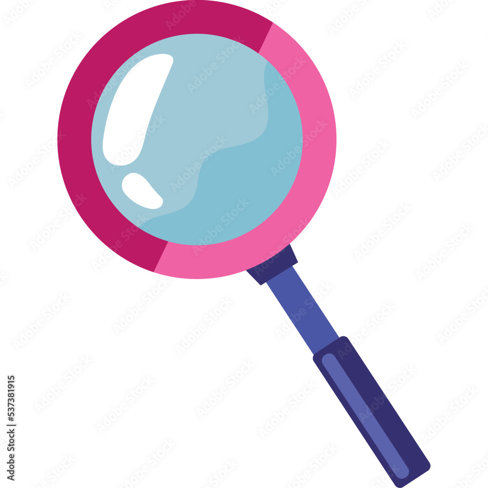 Sticker magnifying glass search