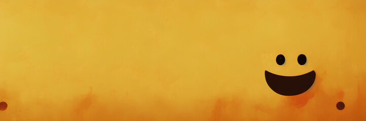 smiley face on the wall