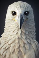 Obraz premium 3D composite illustration of Stylized Eagle made of white marble. Sculpture. 3D rendering. Semi Neural Network Generated. Art 
