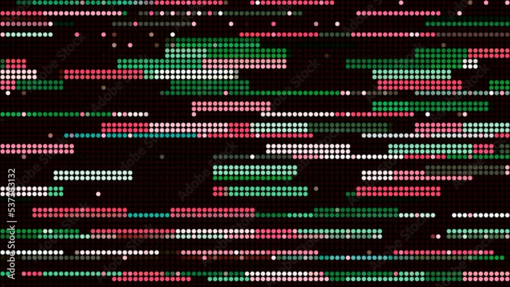 Poster colorful stripes of dots move in retro style. motion. animated background in style of 90s with movin