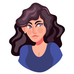 young woman avatar character