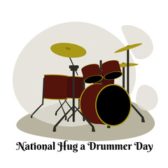 National Hug a Drummer Day, idea for poster, banner or flyer