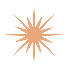 Christmas star. Vector illustration in vintage retro style