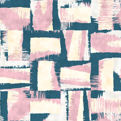 Multi Stained Watercolor Effect Textured Blocks Pattern